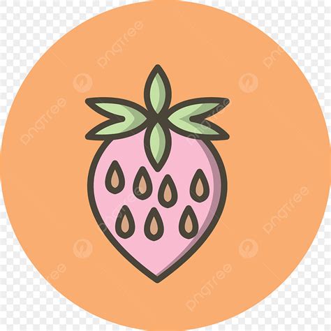 Gambar Ikon Strawberry Vektor Buah Sehat Stroberi PNG Dan Vektor