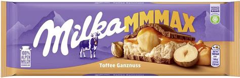 Milka MMMAX Toffee Whole Nuts Chocolate Bar Alpine Milk Chocolate