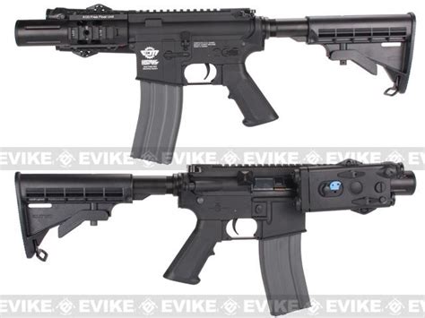 Evike Custom Class I G G M4 Fighting Cat Airsoft AEG Rifle Black