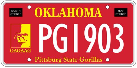 Oklahoma Gorilla License Plate