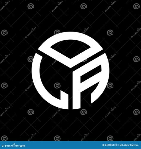 Ola Letter Logo Design On Black Background Ola Creative Initials