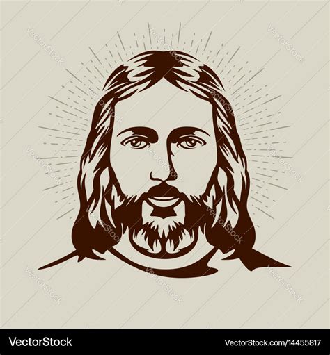 The Face Of Jesus Christ Royalty Free Vector Image