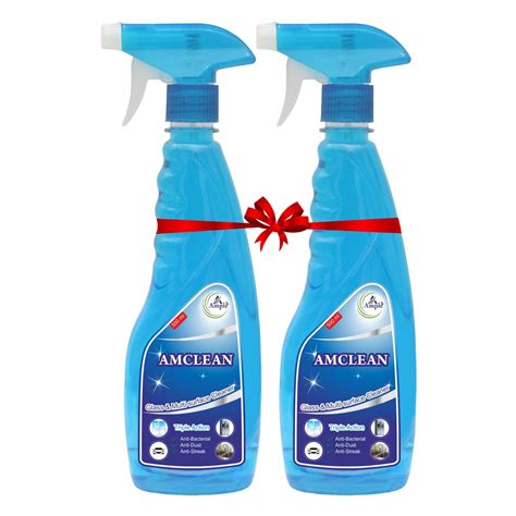 Ample Amclean Glass And Multi Surface Disinfectant Surface Cleaner Liquid Spray 500 Ml Pack