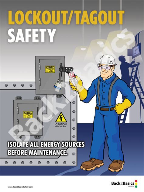 Lockout Tagout Poster Back 2 Basics Safety