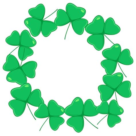 Premium Vector Frame Made Of Clover Or Shamrock Decoration For Saint