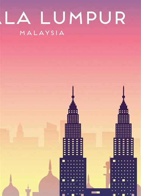 Kuala Lumpur Poster Print Malaysia Travel Print Travel Etsy