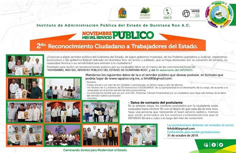 Iapqroo Emite La Convocatoria Para El Do Reconocimiento Ciudadano