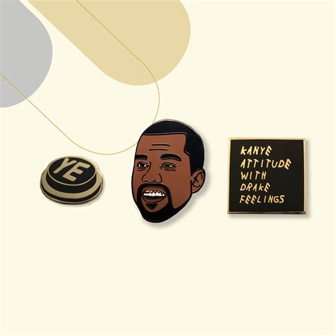 Kanye West Collection Enamel Pin Badge Brooch Lapel Pin Hip Hop