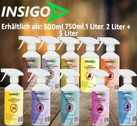 Insigo Milbenspray Gegen Milben Hausstaubmilben Milben Eier Ml