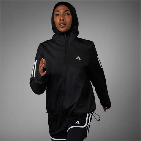 adidas מעיל רוח Own the Run Hooded Running Windbreaker שחור adidas IL