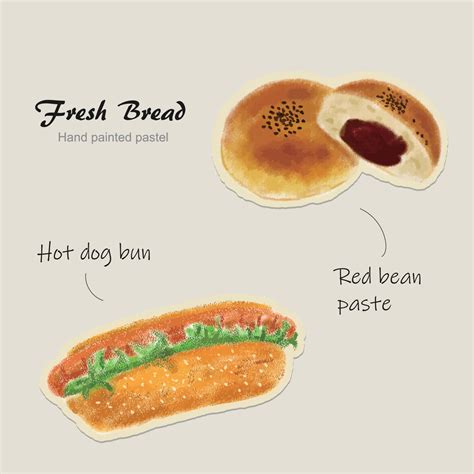 Hand drawn colored pencil with bread 16227158 Vector Art at Vecteezy