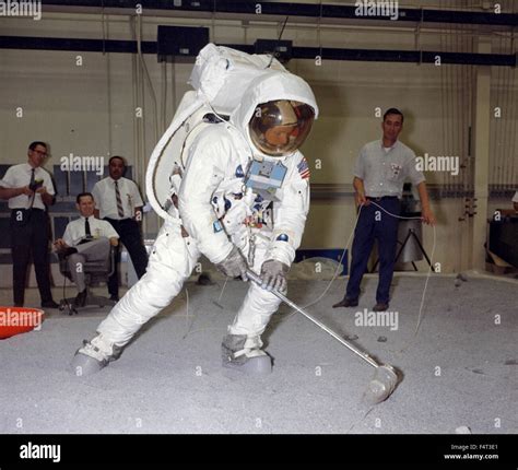 Training Astronaut Neil Armstrong In The Apollo 11 Houston Tx Usa