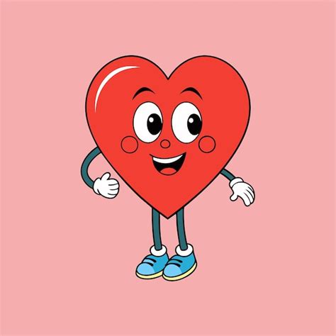 Premium Vector A Cartoon Character With A Heart On His Chest