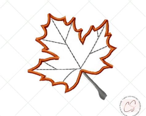 Maple Leaf Applique Embroidery Design