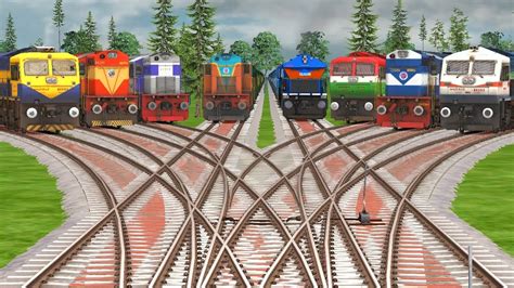 ALL TRAINS CROSSING FOR BUMPY FORKED RAILWAYS TRACKS NEW BRANCHEDR