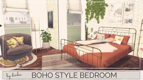 BOHO STYLE BEDROOM + DOWNLOAD + TOUR + CC CREATORS | The Sims 4 | - YouTube