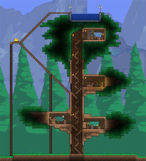 Decided my first actual build would be a treehouse, so here you go. : r ...