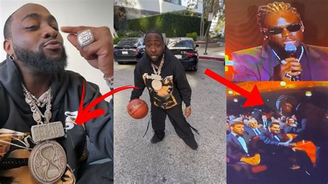 Davido Splash Millions On New Chain In Los Angeles As Rema Hand Shake