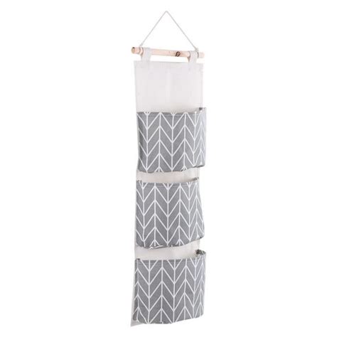 Hurrise Rangement Suspendre Poches Coton Lin Tenture Murale Sac De