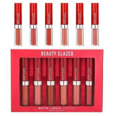 Beauty Glazed Pcs Matte Liquid Lipstick Set Lip Gloss Waterproof Long