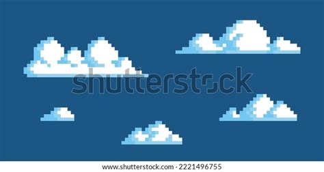 Pixel Art Clouds Illustration Stock Illustration 2221496755 | Shutterstock