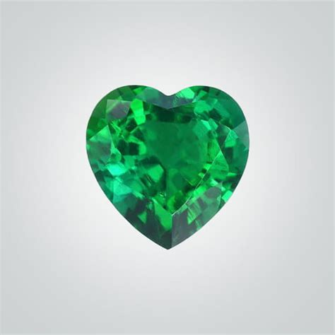 Lab Created Hydrothermal Emerald Heart Cubic Zirconia Cz Natural