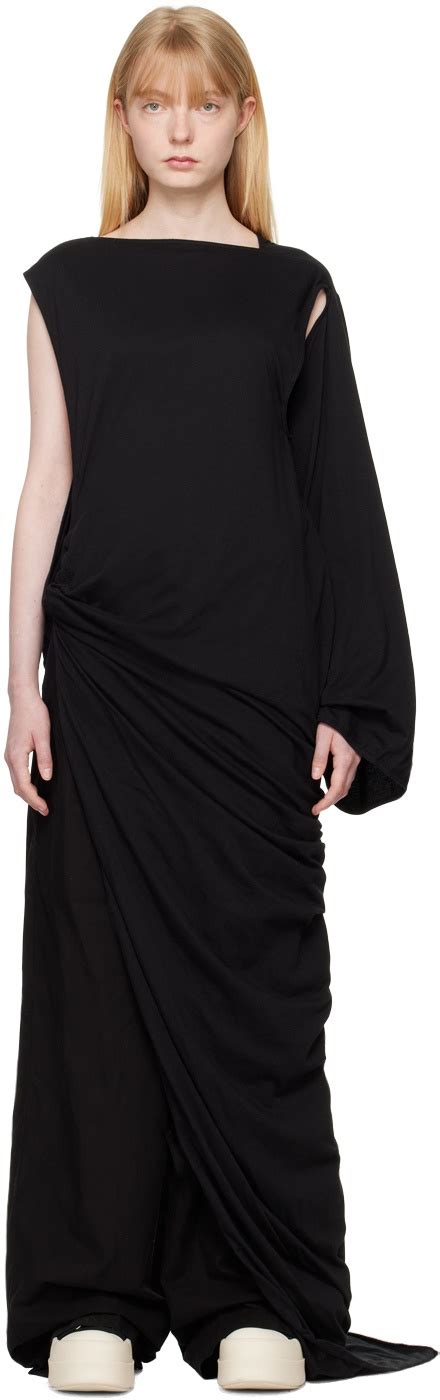 Rick Owens Drkshdw Black Edfu Maxi Dress Rick Owens Drkshdw