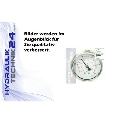 Hydraulik Vakuum Manometer ø63 mm Glycerin Edelstahl ECO Line 0 bis 1