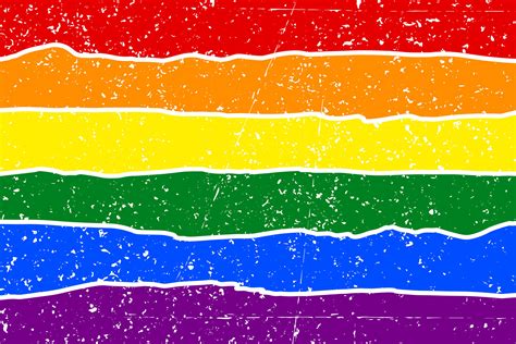 Lgbt Pride Flag Lesbian Gay Bisexual Transgender Rainbow Flag Grunge Texture Gay And