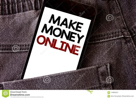 Writing Note Showing Make Money Online Business Photo Showcasing