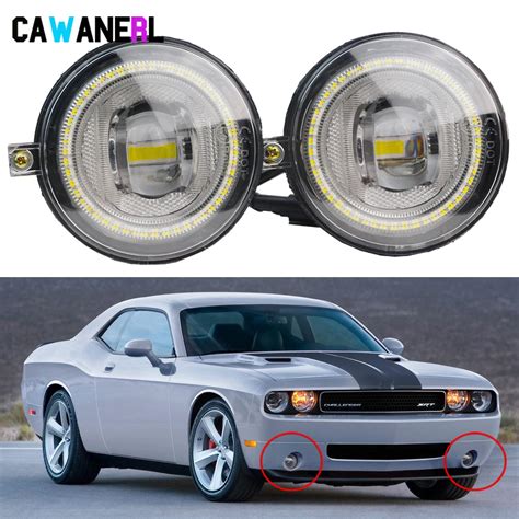 X Car Front Bumper Led Fog Light Assembly Angel Eye Daytime Running