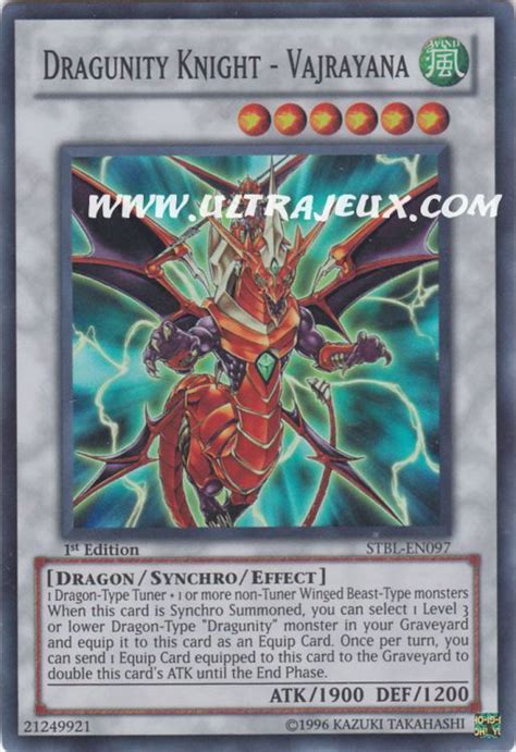 Dragunity Knight Vajrayana Stbl En097 Carte Yu Gi Oh Cartes à Lunité Anglais Ultrajeux