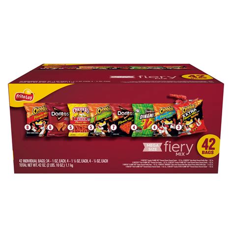 Frito Lay Fiery Mix Multi Food Favorites Count Individual Packets