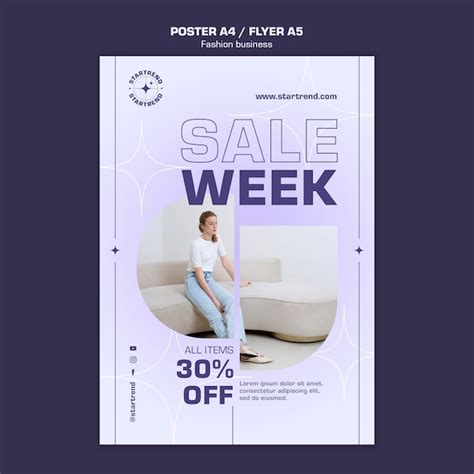 Plantilla De P Ster Vertical De Venta De Moda Archivo Psd Gratis