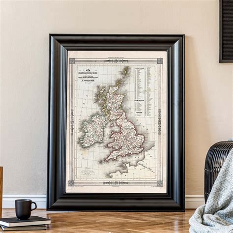 Vintage Map of UK, Historical Map of Great Britain, Antique | Inspire