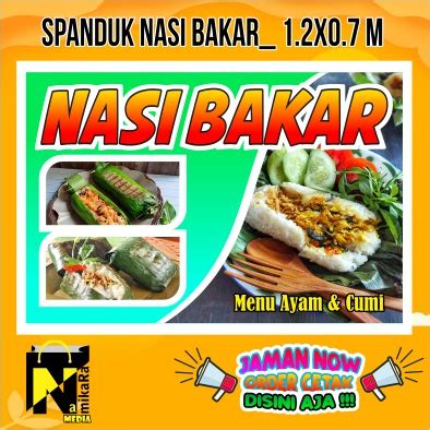 Jual Spanduk Nasi Bakar Terbaru Bisa Custom Ukuran 120x70 Cm Banner