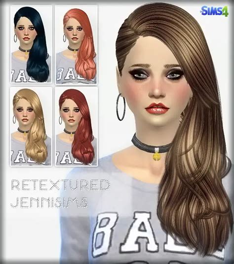 Jenni Sims Newsea`s Elasims Converted Hairstyle Sims 4 Hairs