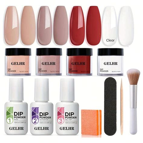 Gelhr Piece Maceration Nail Set Starter Color Nude Brown Neutral Maceration Nail Set With