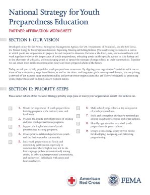 Fillable Online Fema National Strategy Worksheet Fax Email Print