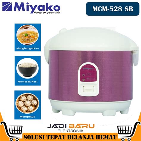 Jual READY COD Rice Cooker Miyako MCM 528 MCM 528 MCM528 Silver