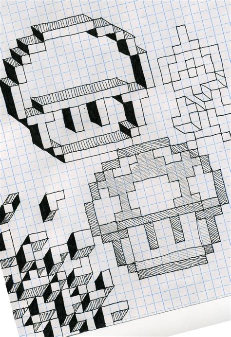 Flower Drawing On Graph Paper