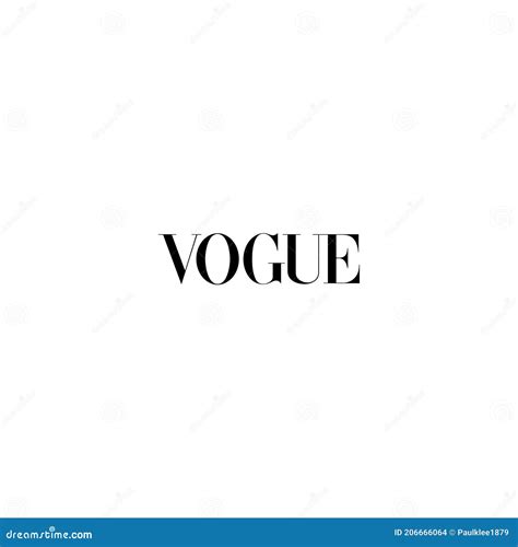 Vogue on White Background Editorial Illustrative Editorial Stock Image ...