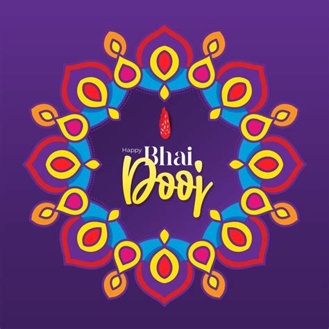 Premium Vector Happy Bhai Dooj Indian Festival Decorative Greeting