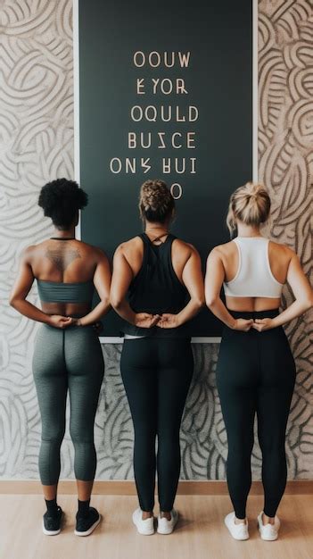 Premium Photo A Group Of Women Standing In Front Of A Blackboard