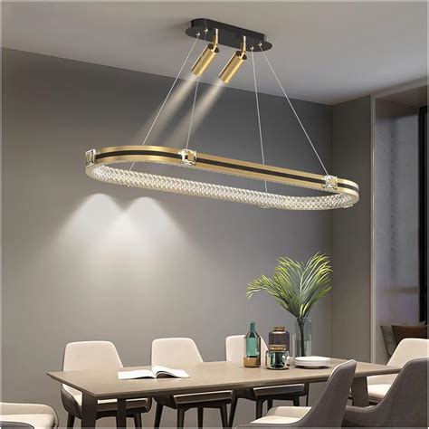 Amazon.com: Hanging Lamp, Crystal Chandeliers Nordic Living Room Dining ...