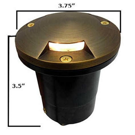 Buy 12v Composite In Ground Pathway Well Light W Tri Directional Mushroom Cover Brass