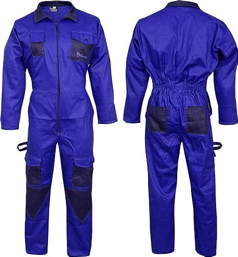 NORMAN Royal Blue Men S Coveralls Boiler Suit Overalls For Warehouse