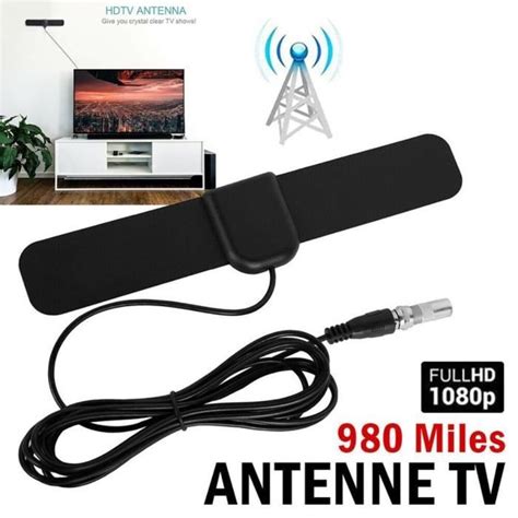 Noir P Hdtv Antenne De T L Vision Num Rique Miles Gamme Dvb T