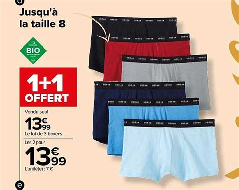 Promo Le Lot De 3 Boxers Chez Carrefour ICatalogue Fr