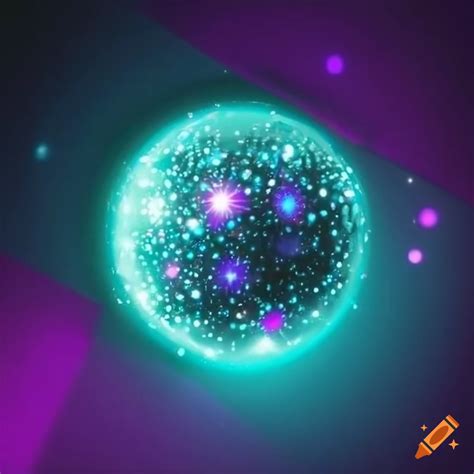 Cyberpunk Style Purple Orb With Teal Sparkles On Craiyon